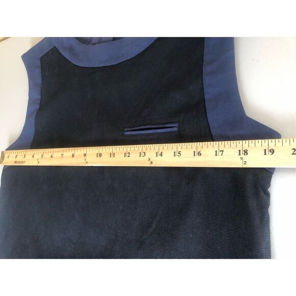 Lacoste black and blue silk sleeveless dress Size 42 - Picture 6 of 11